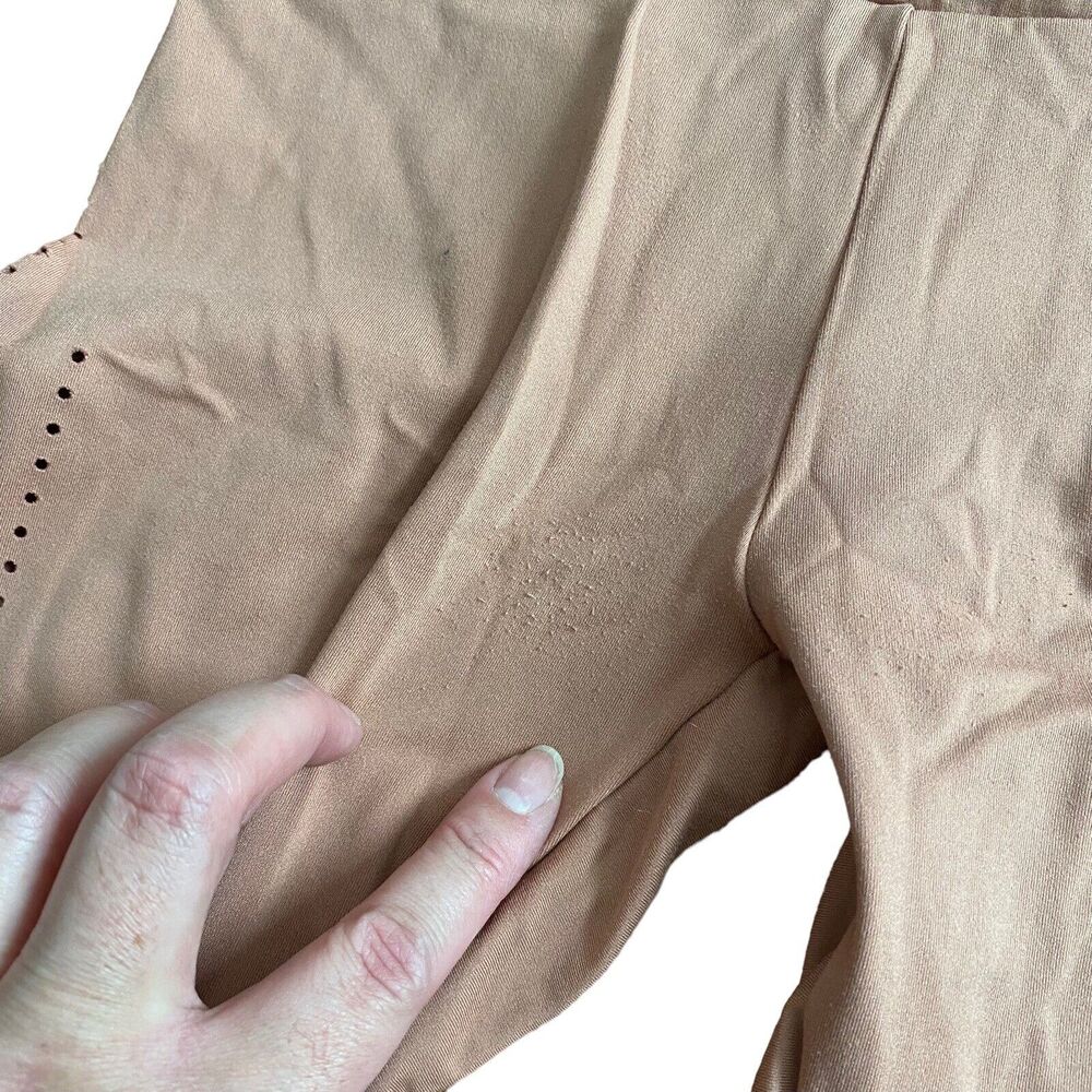 Gymshark XS Leggings Workout Activewear Eyelet Blush Pink Nude - Picture 7 of 12